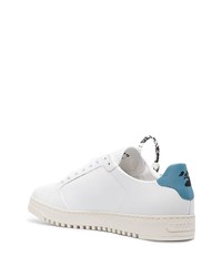 Baskets basses en cuir imprimées blanches Off-White