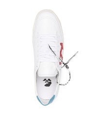 Baskets basses en cuir imprimées blanches Off-White