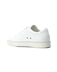 Baskets basses en cuir imprimées blanches Lanvin