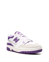 Baskets basses en cuir imprimées blanches New Balance