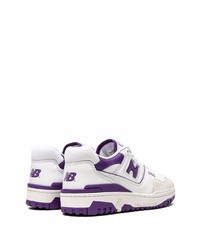 Baskets basses en cuir imprimées blanches New Balance