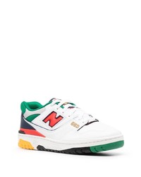 Baskets basses en cuir imprimées blanches New Balance