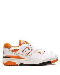 Baskets basses en cuir imprimées blanches New Balance