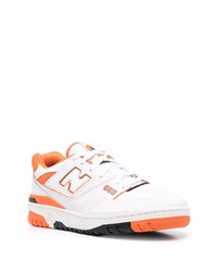 Baskets basses en cuir imprimées blanches New Balance