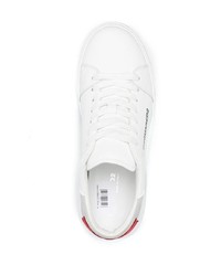 Baskets basses en cuir imprimées blanches DSQUARED2