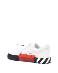 Baskets basses en cuir imprimées blanches Off-White