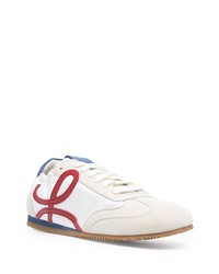 Baskets basses en cuir imprimées blanches Loewe