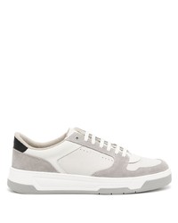 Baskets basses en cuir imprimées blanches BOSS