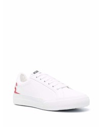 Baskets basses en cuir imprimées blanches Gcds