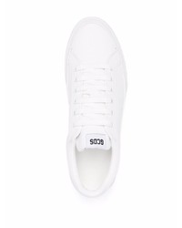 Baskets basses en cuir imprimées blanches Gcds