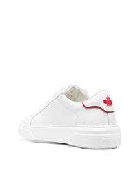 Baskets basses en cuir imprimées blanches DSQUARED2