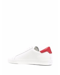 Baskets basses en cuir imprimées blanches DSQUARED2