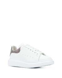 Baskets basses en cuir imprimées blanches Alexander McQueen