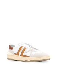 Baskets basses en cuir imprimées blanches Lanvin