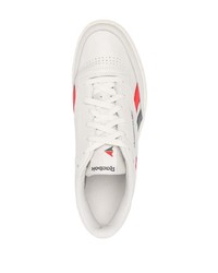 Baskets basses en cuir imprimées blanches Reebok