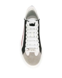 Baskets basses en cuir imprimées blanches DSQUARED2