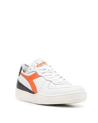 Baskets basses en cuir imprimées blanches Diadora