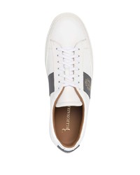 Baskets basses en cuir imprimées blanches Billionaire