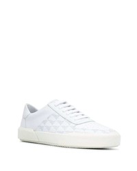 Baskets basses en cuir imprimées blanches Amiri