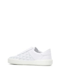 Baskets basses en cuir imprimées blanches Amiri