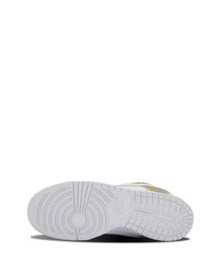 Baskets basses en cuir imprimées blanches Nike