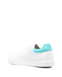 Baskets basses en cuir imprimées blanches Moschino