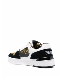 Baskets basses en cuir imprimées blanches VERSACE JEANS COUTURE