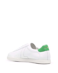 Baskets basses en cuir imprimées blanches Lanvin