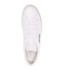 Baskets basses en cuir imprimées blanches Paul Smith