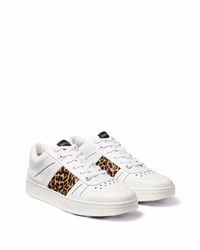 Baskets basses en cuir imprimées blanches Jimmy Choo