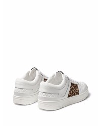 Baskets basses en cuir imprimées blanches Jimmy Choo