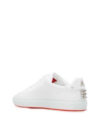 Baskets basses en cuir imprimées blanches Philipp Plein