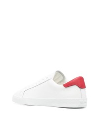 Baskets basses en cuir imprimées blanches DSQUARED2