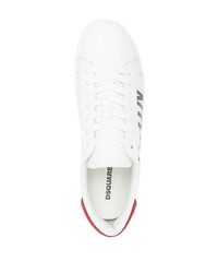 Baskets basses en cuir imprimées blanches DSQUARED2