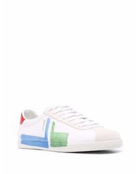 Baskets basses en cuir imprimées blanches Lanvin