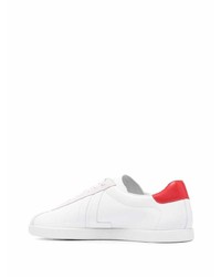 Baskets basses en cuir imprimées blanches Lanvin