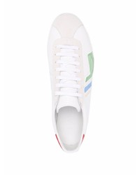 Baskets basses en cuir imprimées blanches Lanvin