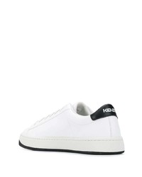 Baskets basses en cuir imprimées blanches Kenzo