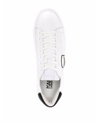 Baskets basses en cuir imprimées blanches Karl Lagerfeld