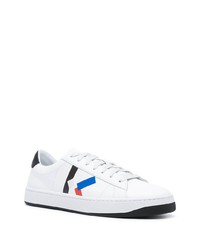 Baskets basses en cuir imprimées blanches Kenzo