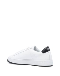 Baskets basses en cuir imprimées blanches Kenzo