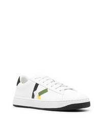 Baskets basses en cuir imprimées blanches Kenzo