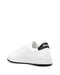 Baskets basses en cuir imprimées blanches Kenzo