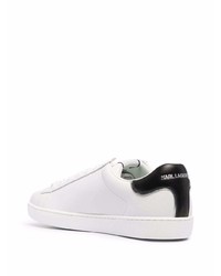 Baskets basses en cuir imprimées blanches Karl Lagerfeld