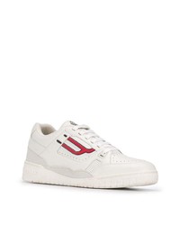 Baskets basses en cuir imprimées blanches Bally