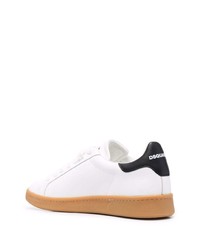 Baskets basses en cuir imprimées blanches DSQUARED2