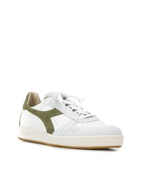 Baskets basses en cuir imprimées blanches Diadora