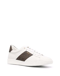 Baskets basses en cuir imprimées blanches Bally