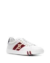 Baskets basses en cuir imprimées blanches Bally