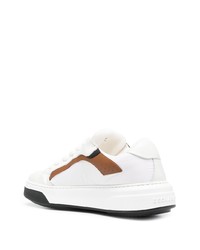 Baskets basses en cuir imprimées blanches DSQUARED2